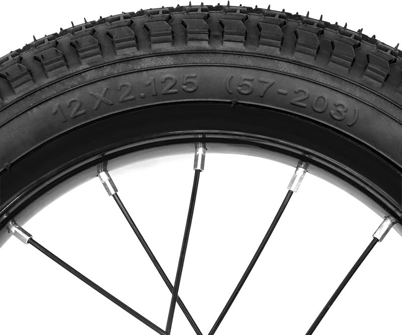 Exceedhub 12/14/16/18/20 Inch Kids Bike Front Wheels Replacement with Solid Air Rubber Tire and Inner Tube, Bicycle Bike Wheels Don't Fit with Huffy Bike(13 Inch Wrench Included) - Image 4